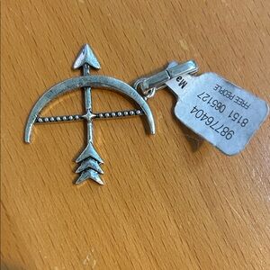 Free People Silver Arrow Pendant charm